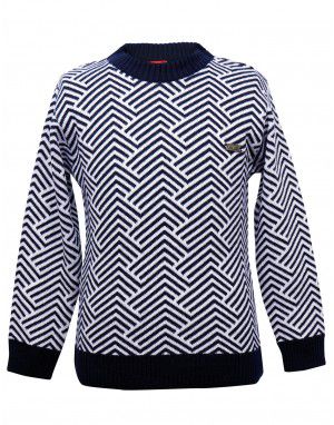 Boys Sweater Black Zikzak design